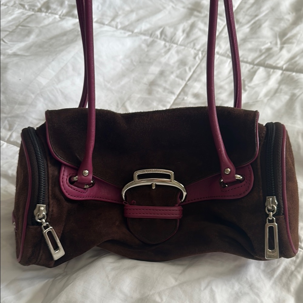 Cole Haan Brown and Pink Shoulder Bag with Elegant Design